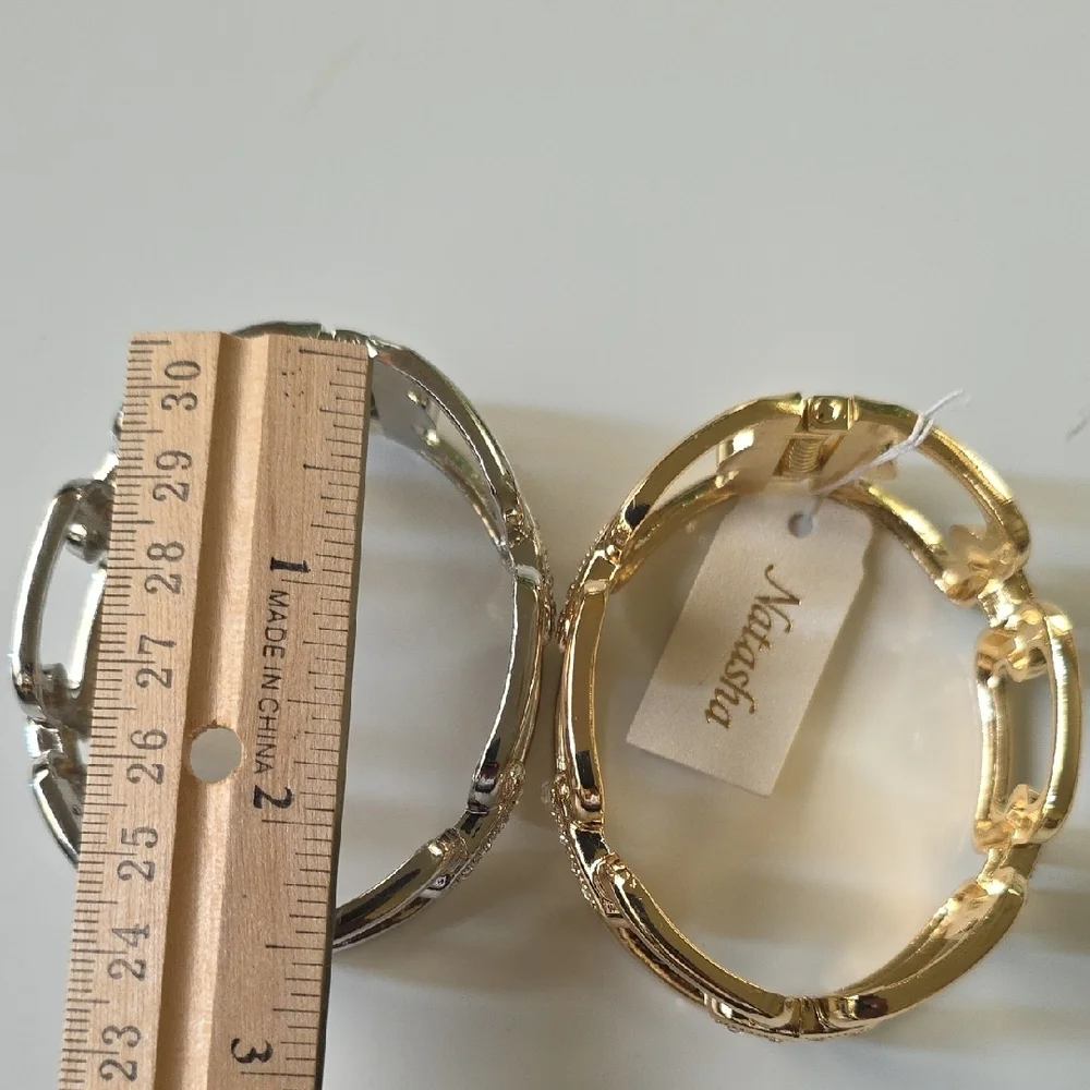 Natasha Couture Gold and Silver Link Bracelets‎